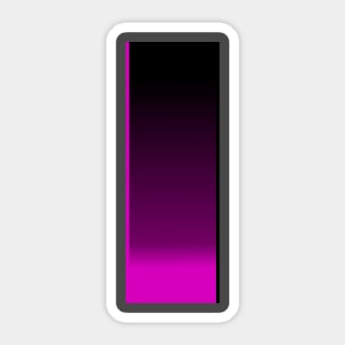 Black, Hot Pink Gradient Rectangle Design Sticker